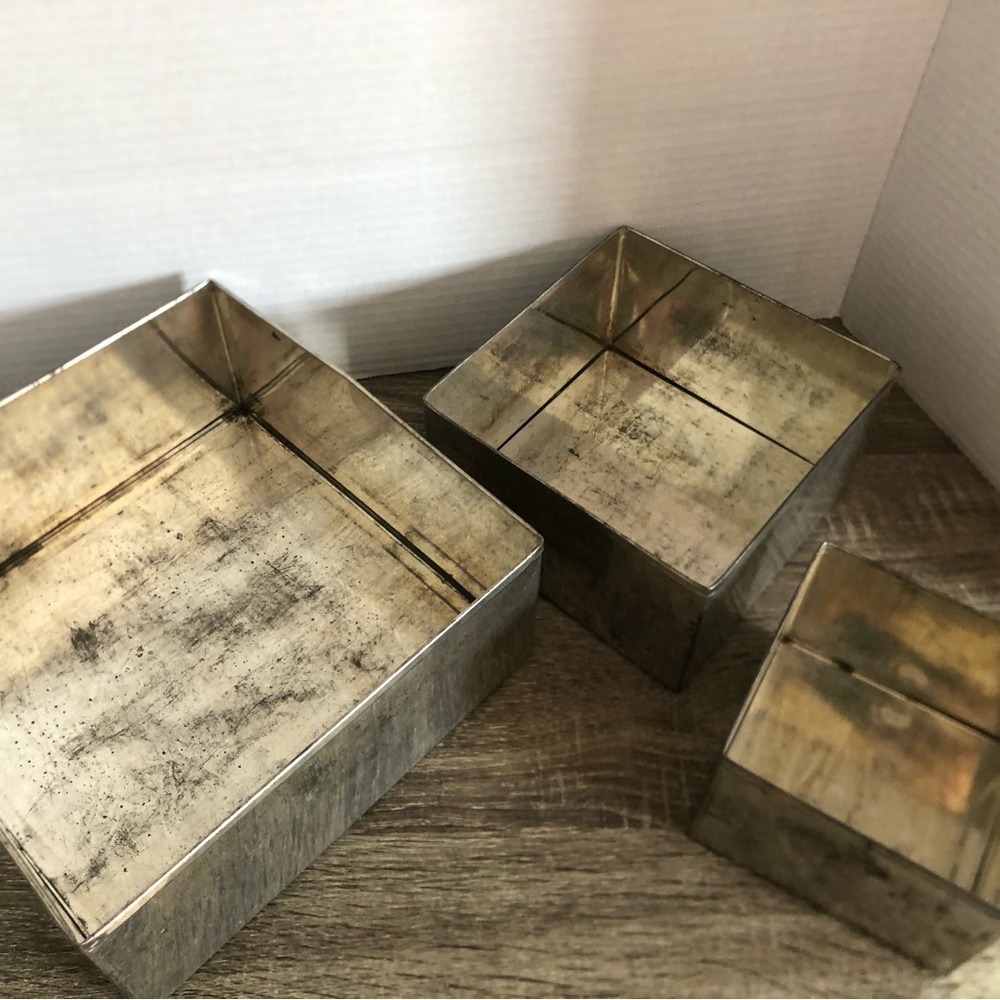 Vtg Three Tiered Loose Bottom Cake Pans